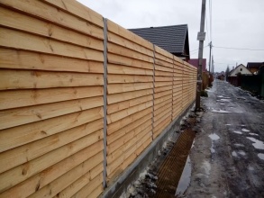 Деревянный забор елочка 150 метров фото в Шаховской